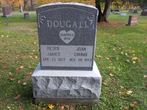 Dougall tall upright old style Tombstone gray barre      